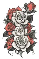 simple rose tattoo design idea