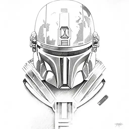mandalorian  tattoo design idea