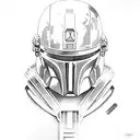 mandalorian  tattoo design idea