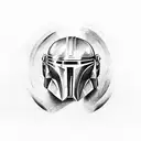 mandalorian  tattoo design idea