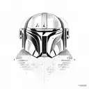 mandalorian  tattoo design idea
