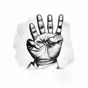 The Notorious BIG is making the Wu-Tang Clan Symbol With His Hands. tattoo design idea