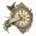 Roman numerals and coordinates inner bicep tattoo design idea