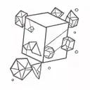 sugar cube tattoo design idea