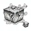 sugar cube tattoo design idea