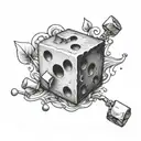 sugar cube tattoo design idea