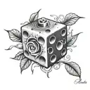 sugar cube tattoo design idea