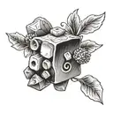 sugar cube tattoo design idea