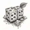 two married sugar cubes tattoo design idea