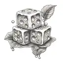 two married sugar cubes tattoo design idea