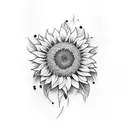 Sunflower tattoo design idea