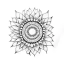Sunflower tattoo design idea