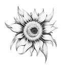 Sunflower tattoo design idea