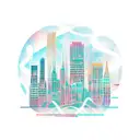 Musical notes intertwining with a city skyline tattoo design idea