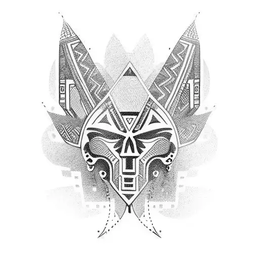 maya tribal sleeve tattoo design idea