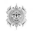 maya tribal sleeve tattoo design idea