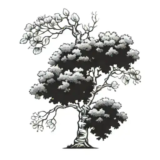 aspen tree growing tattoo design idea