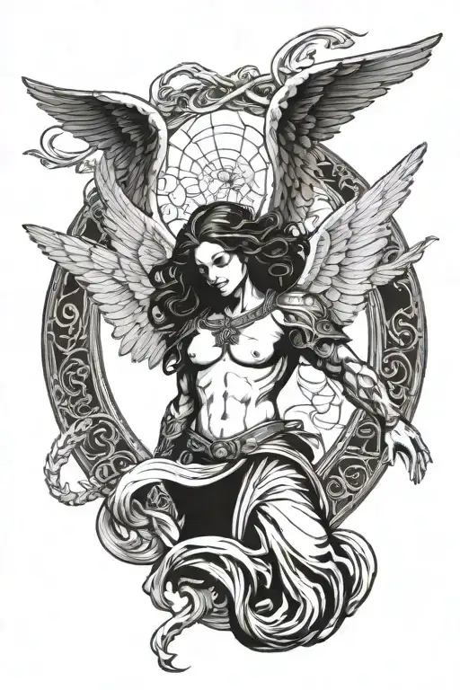 arc angel michael tattoo design idea