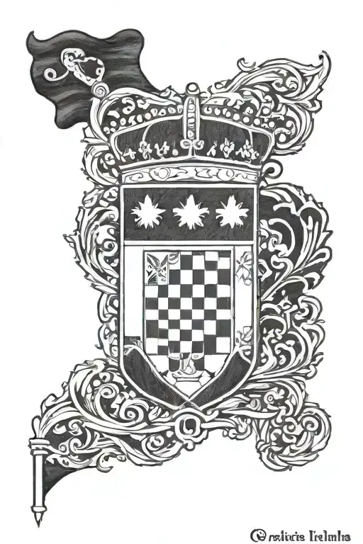 croatian flag tattoo design idea