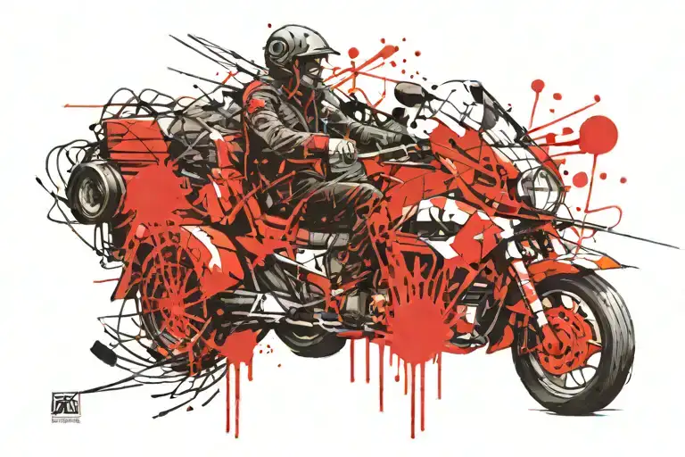 The nomad on a vehicle  tattoo design idea