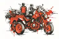 The nomad on a vehicle  tattoo design idea