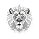 lion with greek flag tattoo design idea