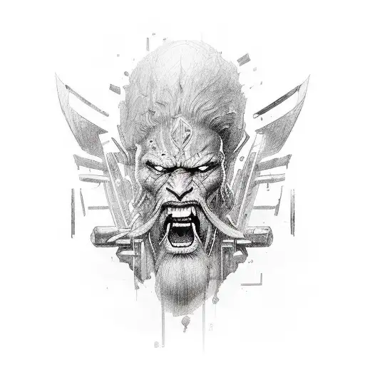 The theme : cercus life  “ a strong man physically bit very emotionally abused   battening though balance to carry his c tattoo design idea