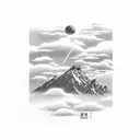 akatsuki logo as realistic clouds tattoo design idea