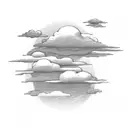 akatsuki logo as realistic clouds tattoo design idea