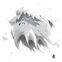 akatsuki logo as realistic clouds tattoo design idea