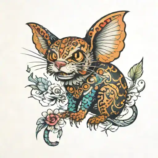 funny animal with wepon  tattoo design idea