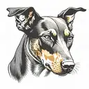 doberman dog tattoo design idea