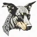 doberman dog tattoo design idea