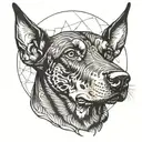 doberman dog tattoo design idea