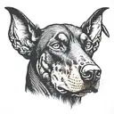 doberman dog tattoo design idea