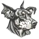 doberman dog tattoo design idea