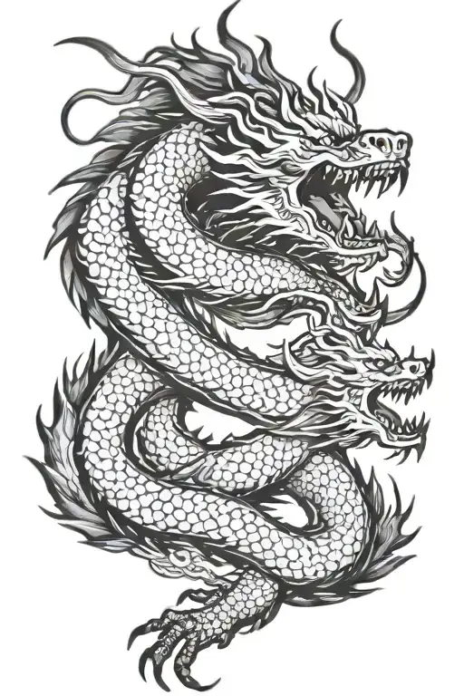 Japanese dragon similar tattoo design idea