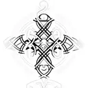 number 8 mixed with Cross tattoo design idea