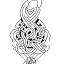 number 8 mixed with Cross tattoo design idea