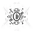 number 8 mixed with Cross tattoo design idea