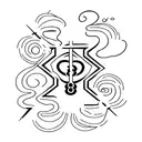 number 8 mixed with Cross tattoo design idea