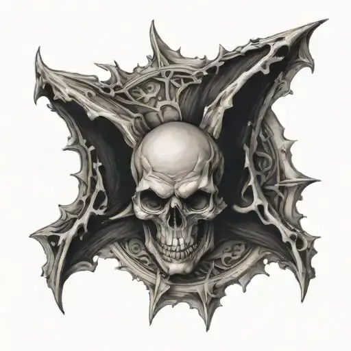 Deathbat  tattoo design idea