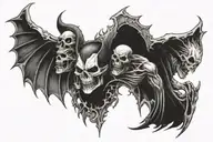 avenged sevenfold nightmare album cover tattoo design idea