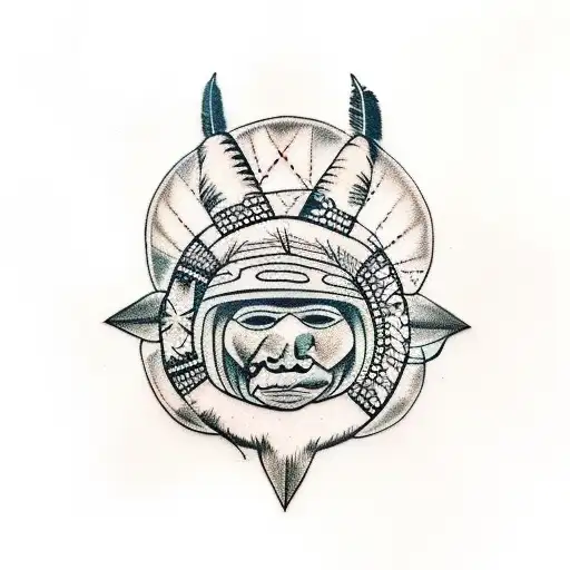 indigenous drawing tattoo design idea