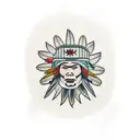 indigenous drawing tattoo design idea