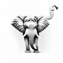 Salvador Dali Elephant tattoo design idea