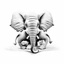 Salvador Dali Elephant tattoo design idea