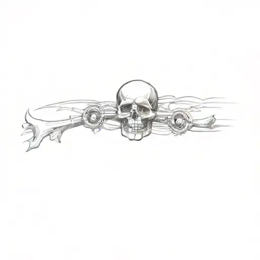 a skull and crossbones tattoo design featuring elements tattoo design idea