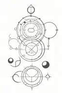 four elements, moon phases tattoo design idea