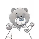 gangster care bear tattoo design idea